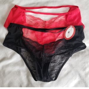 NWT Peekaboo Cutout Lace Bottoms lot of 2